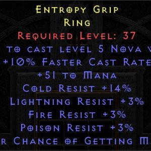 10 FCR 51 Mana 14 Cold Resist 3 All Resists 14% Magic Find - Ladder