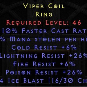 10 FCR 5 ML 6 all resist 26 Light Resist 26 Poison Resist - Ring - Ladder