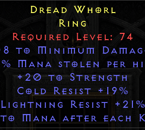 Dread Whorl - 8 min 6 ML 20 Str 19 CR 21 LR 1 MAEK - Non Ladder