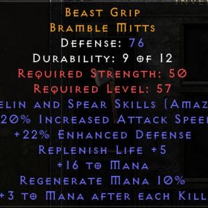 Beast Grip - 2 Javelin Skills 20 ias 3 Maek - Non Ladder