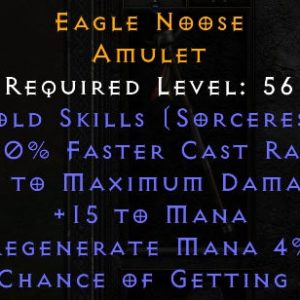 Eagle Noose - +2 Cold 20 FCR 22% Magic Find - Non Ladder