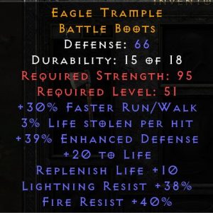 Eagle Trample - 30 Run Walk 10 Replife 38 LR 40 FR 20 Life - Non Ladder