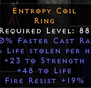 Entropy Coil - 10 FCR 23 Str 48 Life 19 Fire Res - Non Ladder