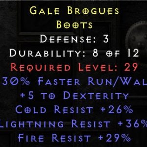 Gale Brogues - 30 Run Walk 5 Dex 26 CR 36 LR 29 FR
