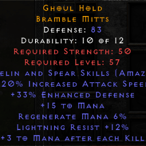 Ghoul Hold - 2 Javelin 20 IAS 3 MAEK 12 Lightning Resist