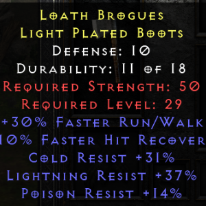 Loath Brogues - 30 Run Walk 10 FHR - 31 Cold Res 37 Light Res 14 Pr - Non Ladder