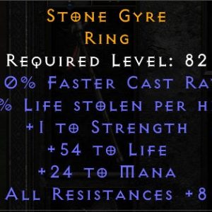 Stone Gyre - 10 FCR 1 Str 54 Life 24 Mana 8 All Resist - Non Ladder