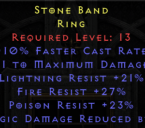 Stone Band - 10 FCR Tri Res Ring - Non Ladder