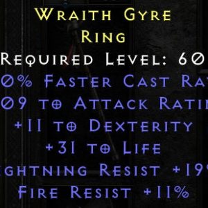 Wraith Gyre - 10 FCR 11 Dex 31 Life 19 LR 11 FR - Non Ladder
