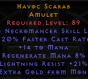 Havoc Scarab - 2 Necro 20 FCR 21 LR - Non Ladder